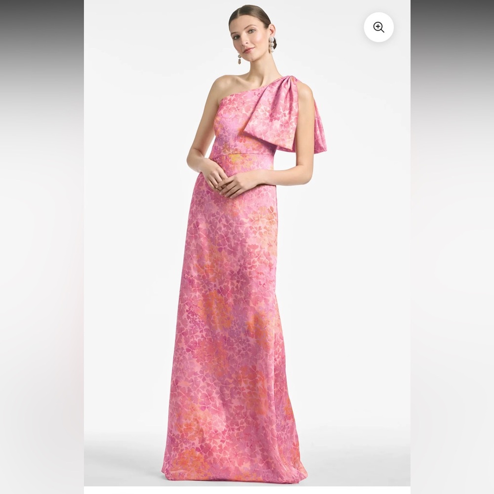 Sachin + Babi Pastel Sunset One Shoulder Gown